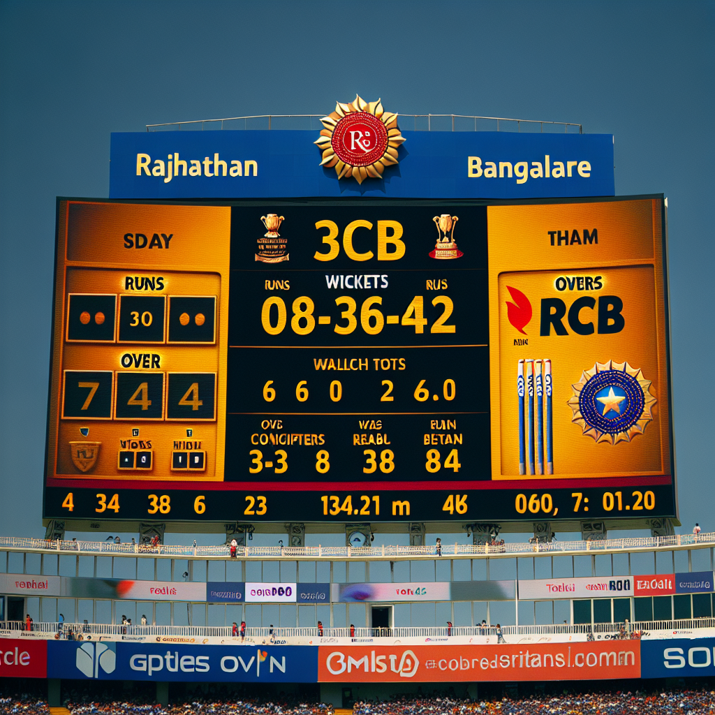 rajasthan rcb score